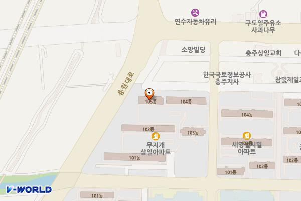 삼일무지개아파트 관리사무소 화장실 위치 지도 — 충청북도 충주시 금릉로 17