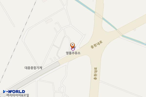 명품주유소 화장실 위치 지도 — 충청북도 충주시 중원대로 3598(달천동)