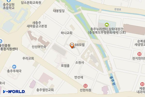 무학시장 고객지원센터화장실 위치 지도 — 충청북도 충주시 무학1길 19(봉방동)