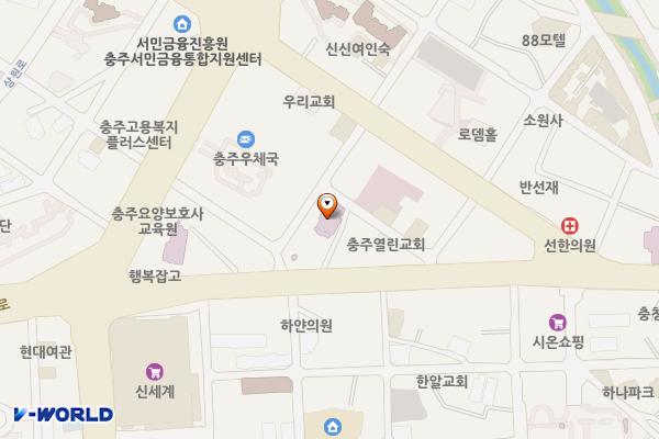 의료법인 용은의료재단 충주요양병원 위치 지도 — 충청북도 충주시 중심3길 4-2 (문화동)