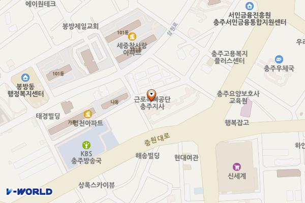 근로복지공단 충주지사 화장실 위치 지도 — 충청북도 충주시 중원대로 3434