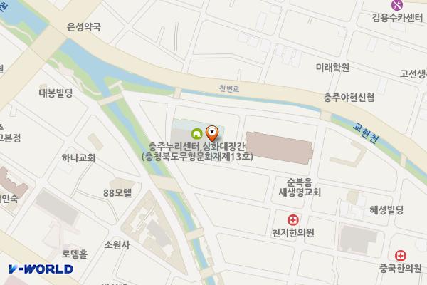 충주누리센터 화장실 위치 지도 — 충청북도 충주시 충인1길 12(충의동)