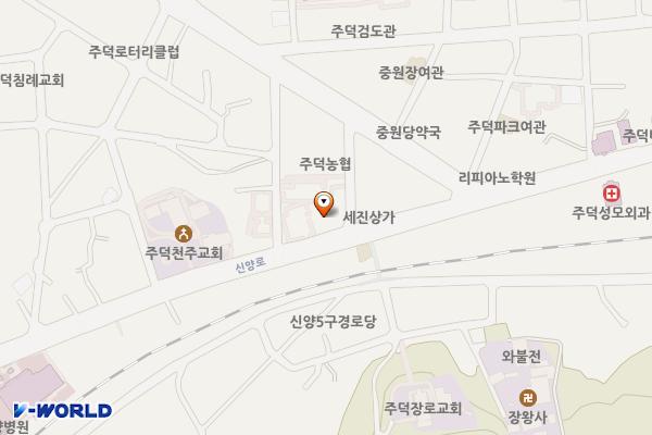 주덕우체국 복도 위치 지도 — 충청북도 충주시 주덕읍 신양로 93