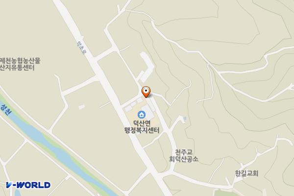 덕산면행정복지센터 위치 지도 — 충청북도 제천시 덕산면 약초로 59