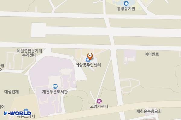 의림지동행정복지센터 위치 지도 — 충청북도 제천시 의림대로42길 34