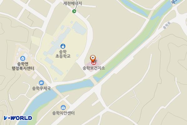 송학보건지소 위치 지도 — 충청북도 제천시 송학면 시곡포전로2길 3