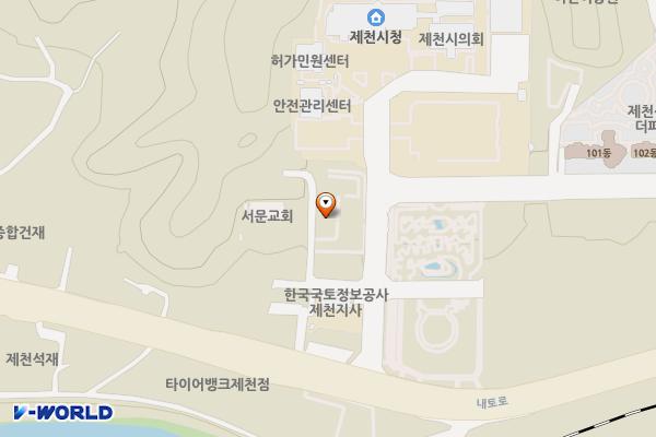 제천시사회보장센터 위치 지도 — 충청북도 제천시 내토로 293