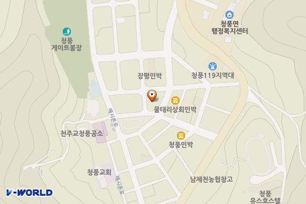 호반화장실 위치 지도 — 충청북도 제천시 청풍면 물태리 298