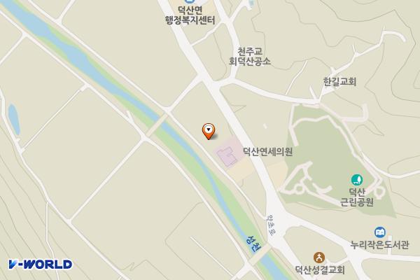 덕산복지회관 위치 지도 — 충청북도 제천시 덕산면 약초로 78