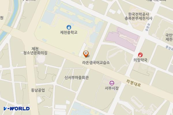 서부우편취급국 위치 지도 — 충청북도 제천시 의병대로 31