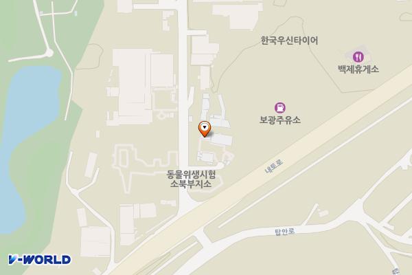 충북동물위생시험소 북부지소 화장실 위치 지도 — 충청북도 제천시 내토로73길 10