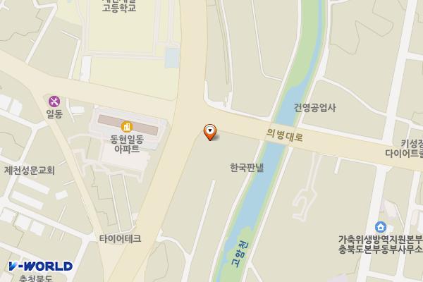 제천시청소년센터 위치 지도 — 충청북도 제천시 의병대로 198