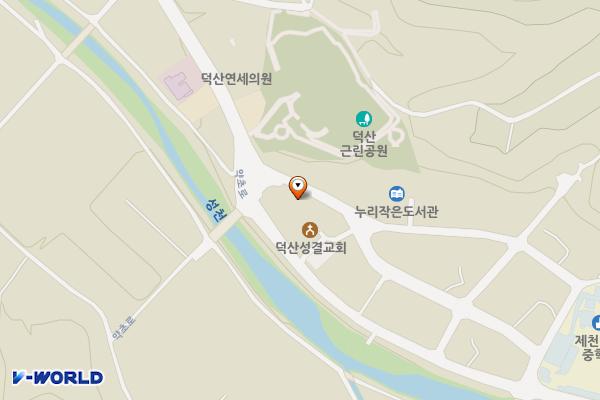 덕산전통시장공중화장실 위치 지도 — 충청북도 제천시 덕산면 도전리 446-8