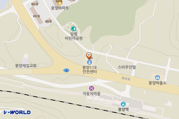 봉양119안전센터 위치 지도 — 충청북도 제천시 봉양읍 북부로 1433