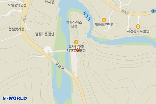 탁사정 위치 지도 — 충청북도 제천시 봉양읍 제원로 442