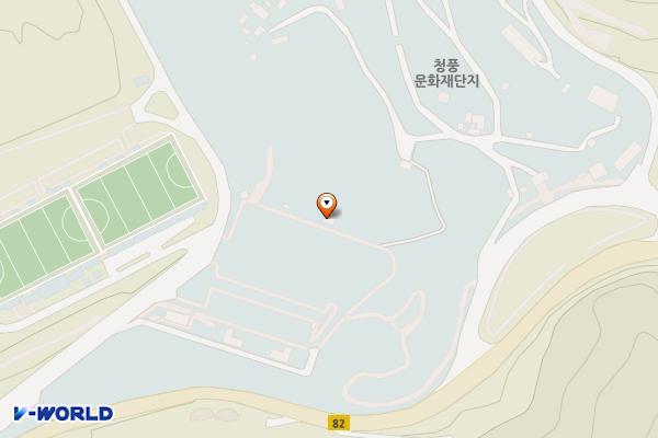 청풍문화재단지 주차장 앞 화장실 위치 지도 — 충청북도 제천시 청풍면 문화재길 161