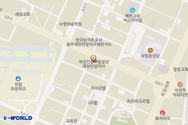 국민건강보험공단 제천단양지사 위치 지도 — 충청북도 제천시 명륜로 80