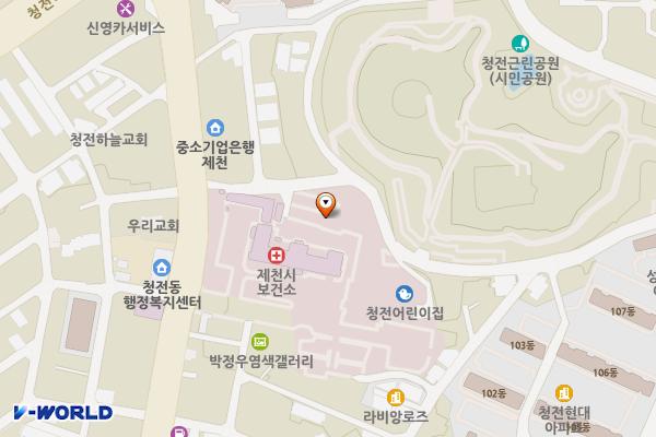 제천시보건복지센터 위치 지도 — 충청북도 제천시 의림대로 242