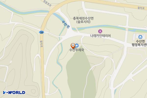 수산우체국 위치 지도 — 충청북도 제천시 수산면 월악로26길 18-1