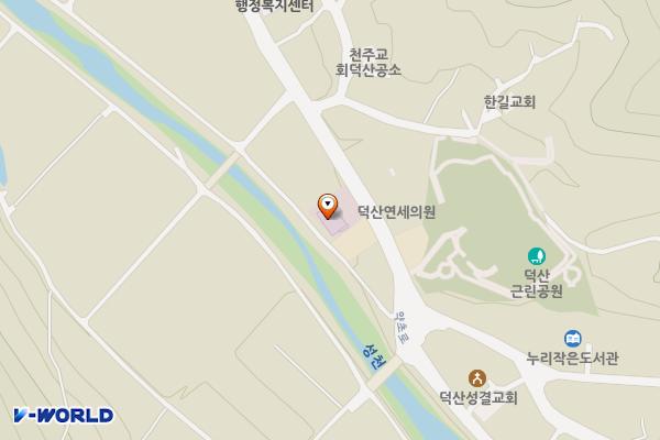 덕산보건지소 위치 지도 — 충청북도 제천시 덕산면 약초로 80