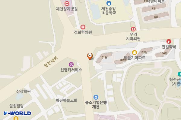 제천시청소년북카페 위치 지도 — 충청북도 제천시 의림대로 264