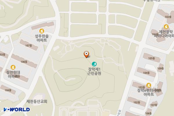 장락제1근린공원 위치 지도 — 충청북도 제천시 장락동 659-17