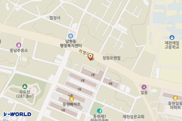 동현우편취급국 위치 지도 — 충청북도 제천시 의병대로 156-1