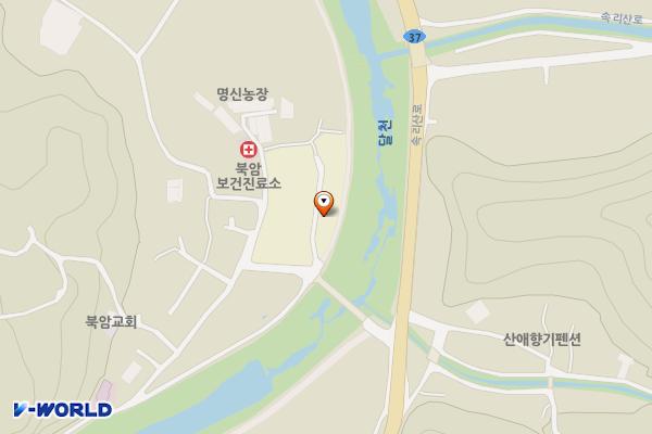 속리산 둘레길 화장실(북암리) 위치 지도 — 충청북도 보은군 속리산면 북암리 320