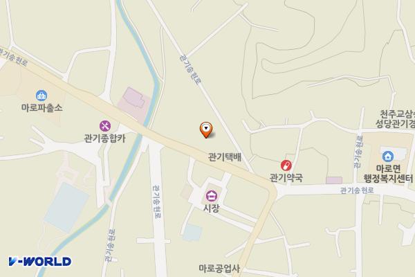 관기버스터미널공중화장실 위치 지도 — 충청북도 보은군 마로면 관기리 365-19
