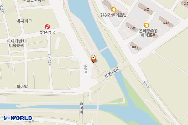 보은대교 공중화장실 위치 지도 — 충청북도 보은군 보은읍 삼산리 211