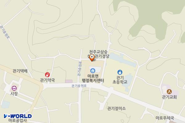 마로면사무소공중화장실 위치 지도 — 충청북도 보은군 마로면 관기송현로 103