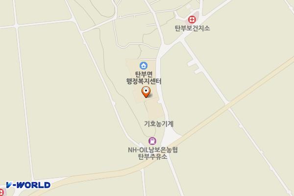 탄부면사무소 공중화장실 위치 지도 — 충청북도 보은군 탄부면 하장2길 15