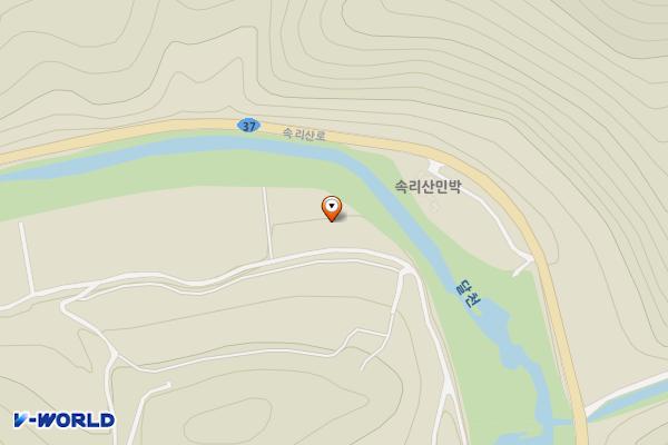 속리산 둘레길 화장실 위치 지도 — 충청북도 보은군 속리산면 백현리 50-3