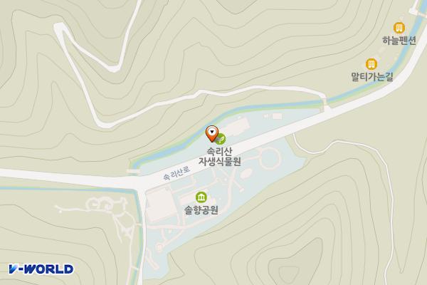 속리산 자생식물원 화장실 위치 지도 — 충청북도 보은군 속리산면 속리산로 601