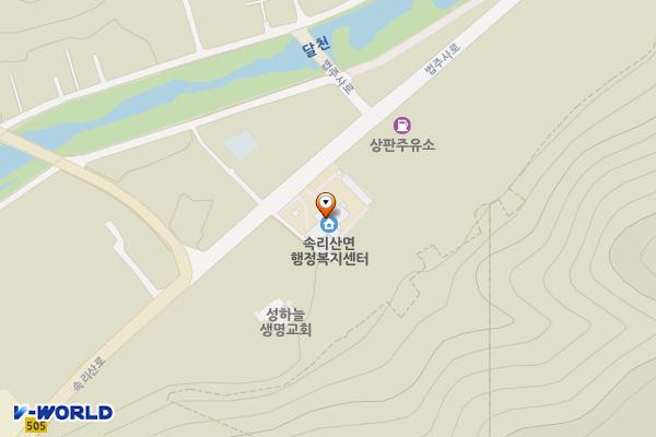 속리산면행정복지센터 위치 지도 — 충청북도 보은군 속리산면 법주사로 12