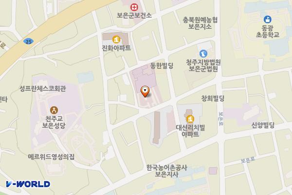보건소 공중화장실 위치 지도 — 충청북도 보은군 보은읍 동광길 50