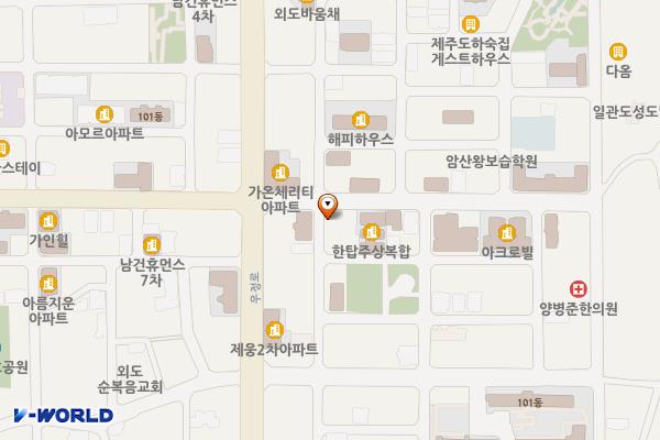 외도일동 505-1, 우정로11길 5 위치 지도 — 제주특별자치도 제주시 외도일동 505-1