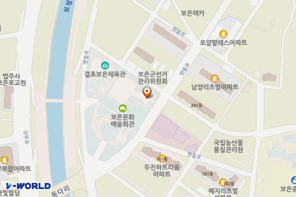 문화예술회관 위치 지도 — 보은군 보은읍 뱃들로 54