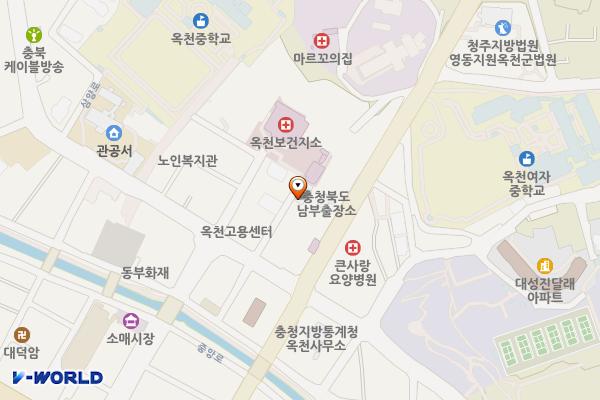 청년이랑 화장실 위치 지도 — 충청북도 옥천군 옥천읍 중앙로 73