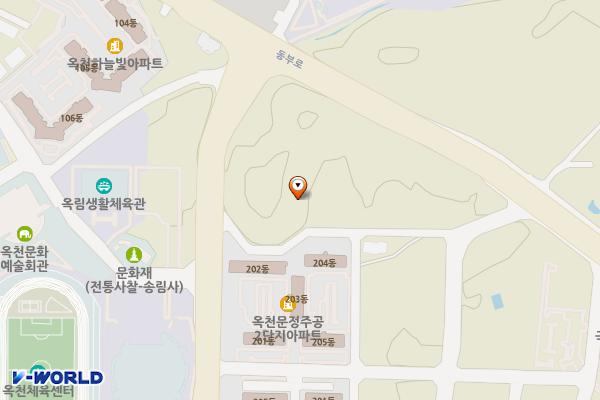 온누리공원 공중화장실 위치 지도 — 충청북도 옥천군 옥천읍 문장로 89-66, 원두막