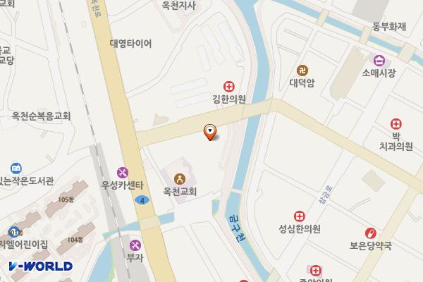 옥천공영주차타워 위치 지도 — 충청북도 옥천군 옥천읍 금장로 14
