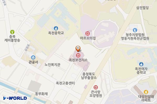 옥천군 건강증진센터 2층 화장실 위치 지도 — 충청북도 옥천군 옥천읍 삼양로8길 10