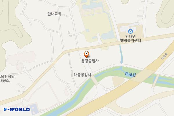 안내시장 공중화장실 위치 지도 — 충청북도 옥천군 안내면 현리3길 3-1