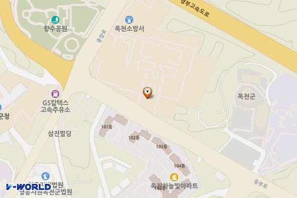 옥천읍사무소 1층 화장실 위치 지도 — 충청북도 옥천군 옥천읍 동부로 15