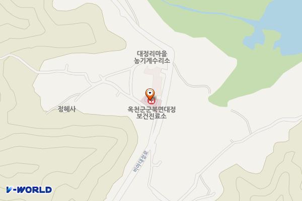 대정보건진료소 위치 지도 — 충청북도 옥천군 군북면 비야대정로 733