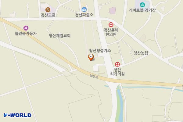 청산면 다목적회관 위치 지도 — 충청북도 옥천군 청산면 지전1길 5