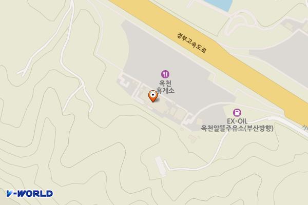 옥천(부산)휴게소 위치 지도 — 충청북도 옥천군 옥천읍 서대구일로 265-19