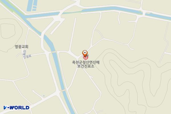 신매보건진료소 위치 지도 — 충청북도 옥천군 청산면 신매길 18