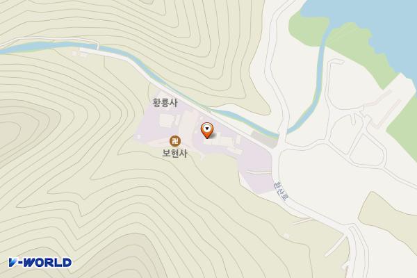 황룡사 주차장 앞 공중화장실 위치 지도 — 충청북도 옥천군 군북면 환산로 513
