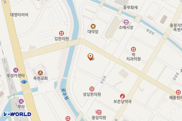 옥천군통합복지센터 5층 화장실 위치 지도 — 충청북도 옥천군 옥천읍 삼금로4길 6